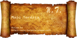Maic Terézia névjegykártya